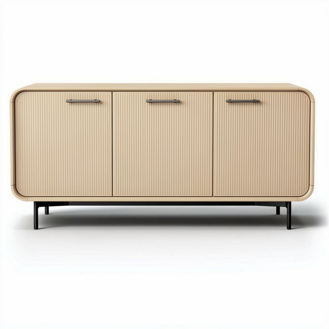 Buffet de rangement pour salle à manger en MDF et métal - 120 x 40 x 70