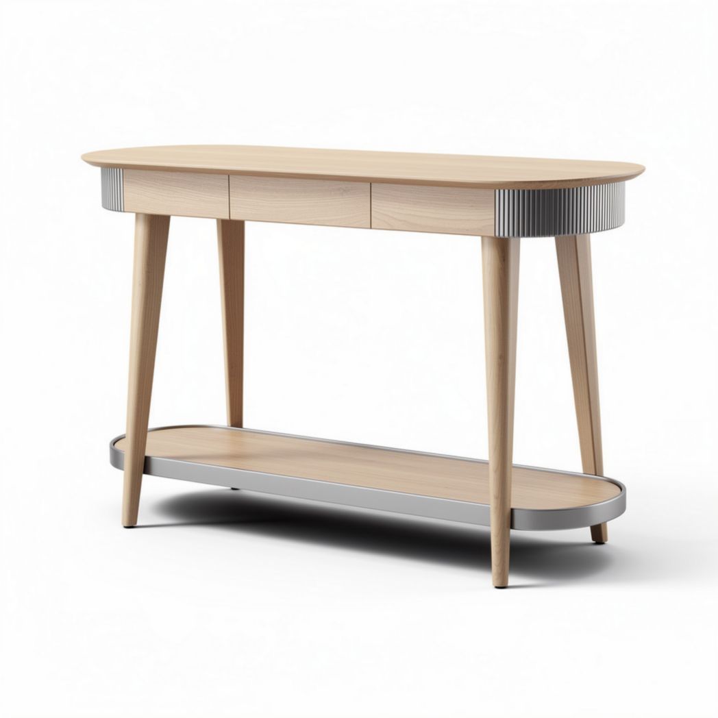 Console en bois avec tiroirs pour entrée - 120 x 40 x 75